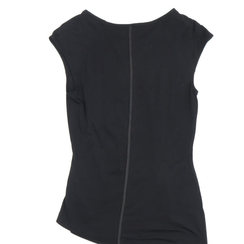 Karen Millen Women’s Black Fringe Tunic Blouse Size 8