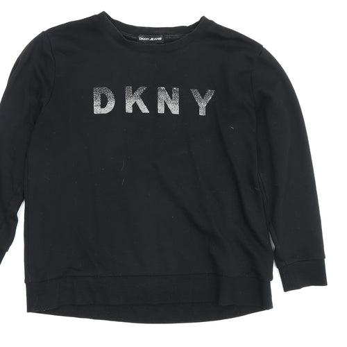 DKNY Women's Black Pullover Sweatshirt M