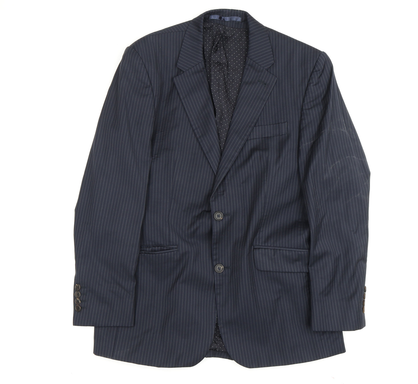 Jasper Conran Men's Blue Striped Suit Jacket 38R