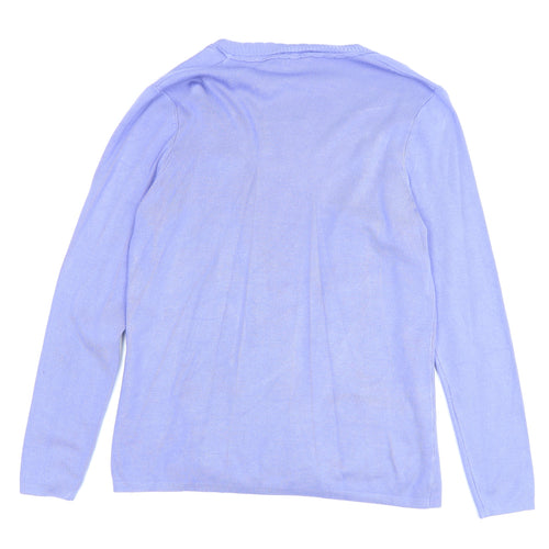 Eastex Women's Purple V-Neck Cardigan Size 10