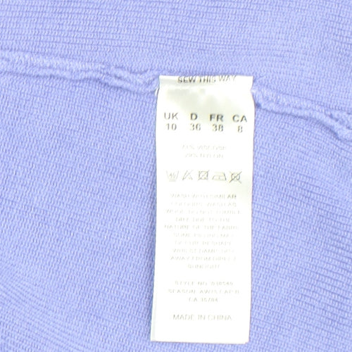 Eastex Women's Purple V-Neck Cardigan Size 10