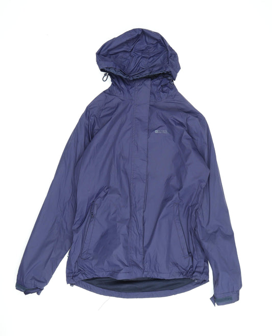 Mountain Warehouse Womens Blue Hooded Rain Jacket Size 12