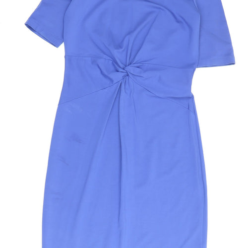 Jigsaw Women's Blue Sheath Dress, Size S, Half Sleeve