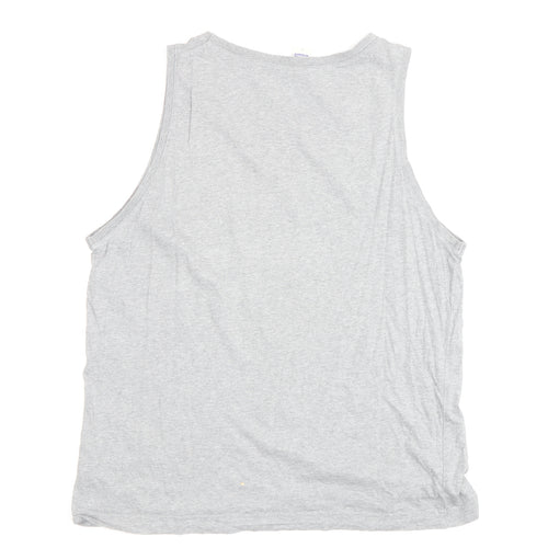 Le Coq Sportif Men's Grey Sleeveless Cotton T-Shirt L