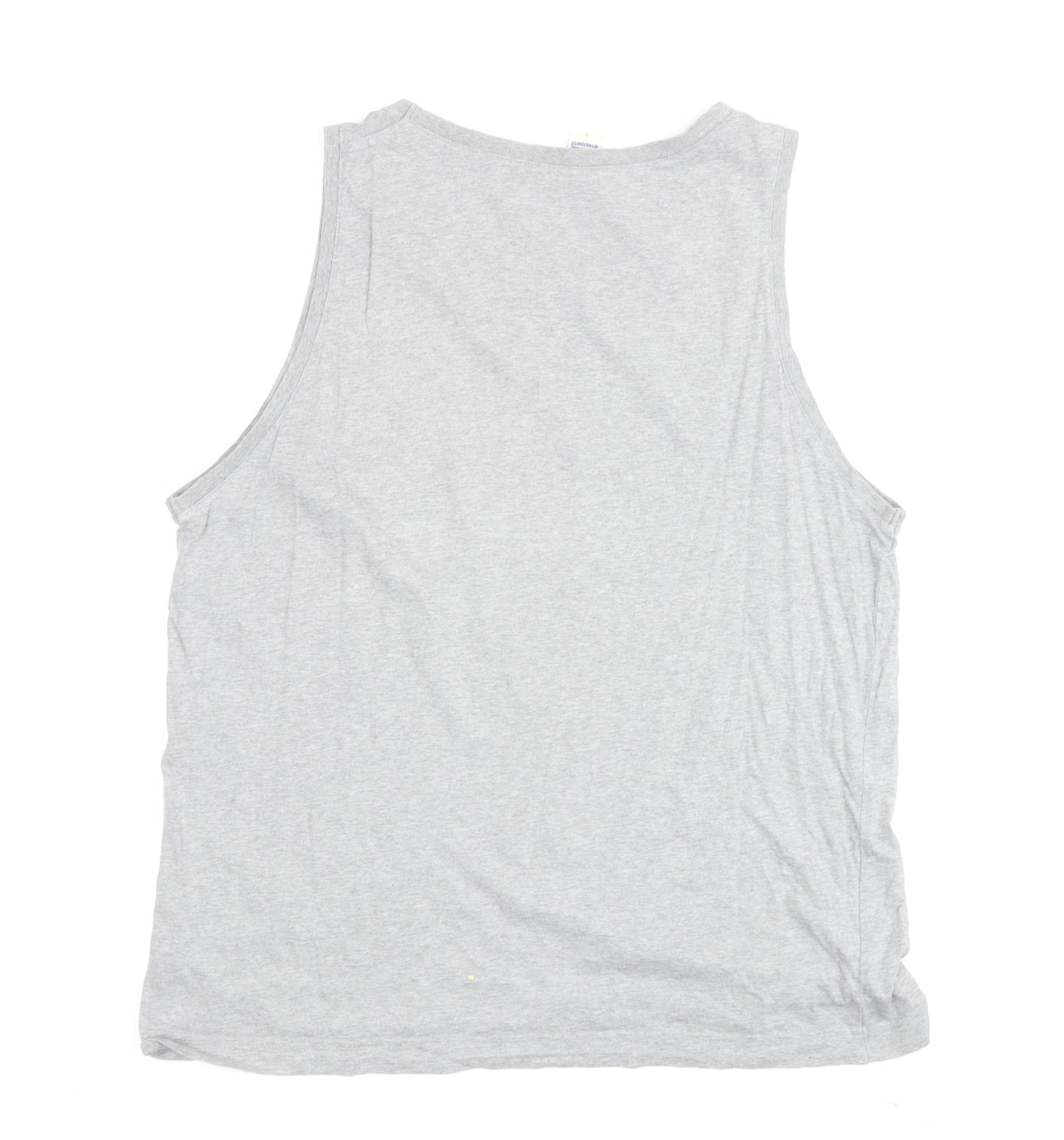 Le Coq Sportif Men's Grey Sleeveless Cotton T-Shirt L