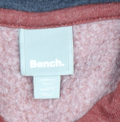 Bench Boys Red Pullover Hoodie, Size 9-10 Years, Casual Wear
