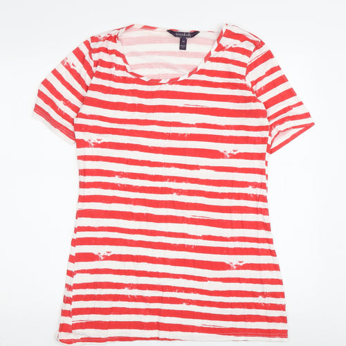 Long Tall Sally Women's Striped Multicoloured T-Shirt XS