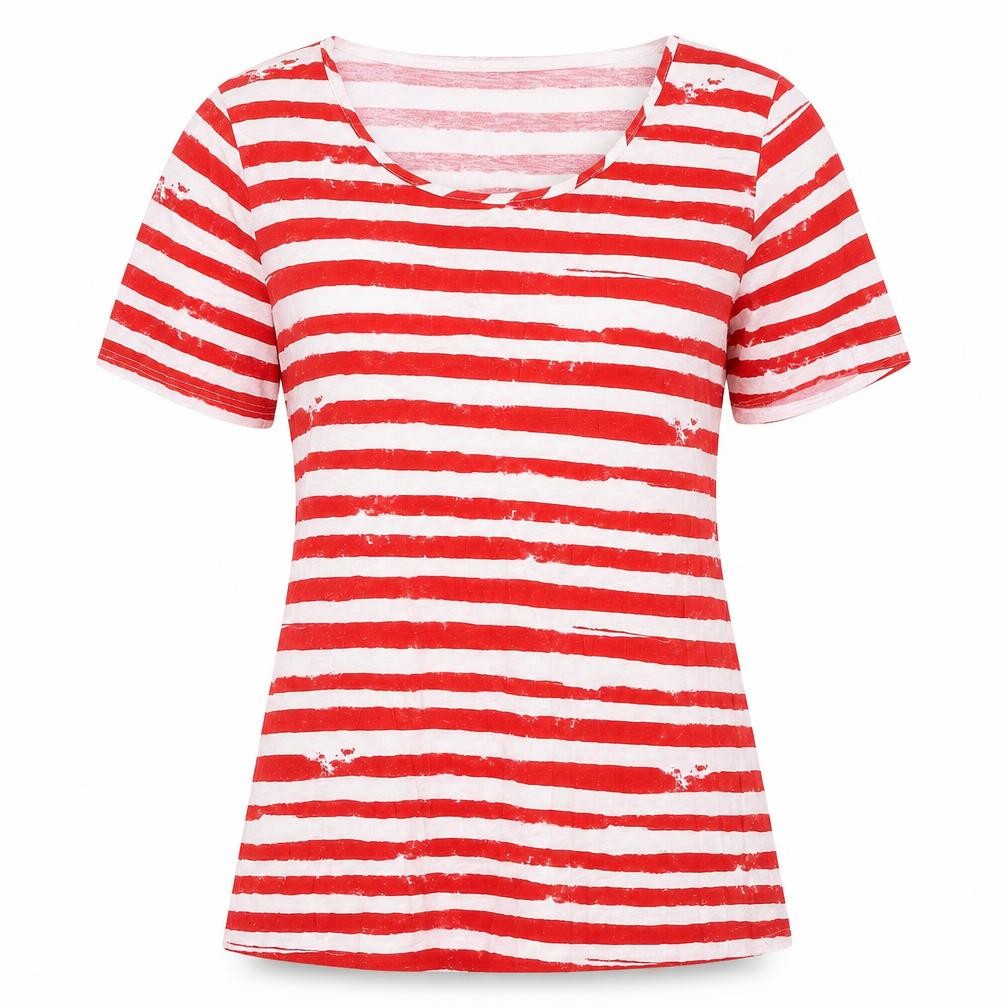 Long Tall Sally Women's Striped Multicoloured T-Shirt XS