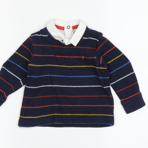Jasper Conran Boys Multicoloured Striped Collared Jumper