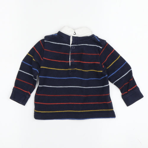 Jasper Conran Boys Multicoloured Striped Collared Jumper