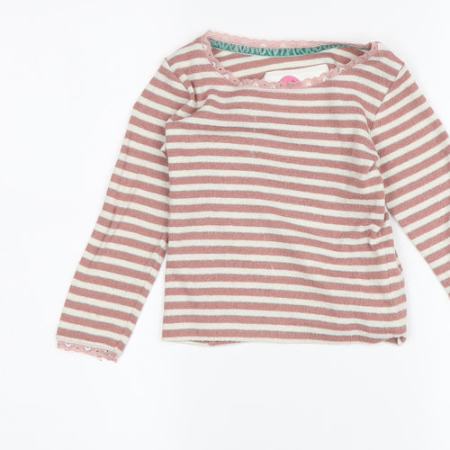 Boden Girls Multicoloured Jumper, Size 2-3, Glitter Stripes