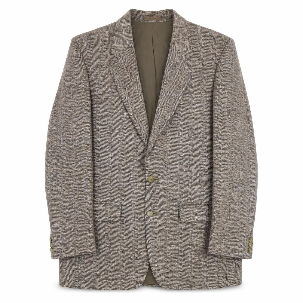 Front view of Centaur Men's Brown Tweed Blazer, size 40, Regular