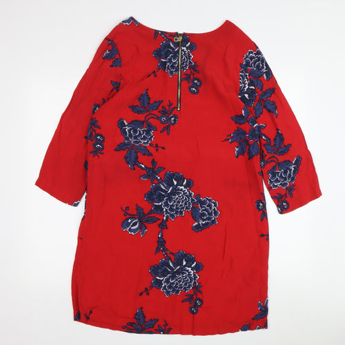Joules Women's Red Floral Dress UK Size 10