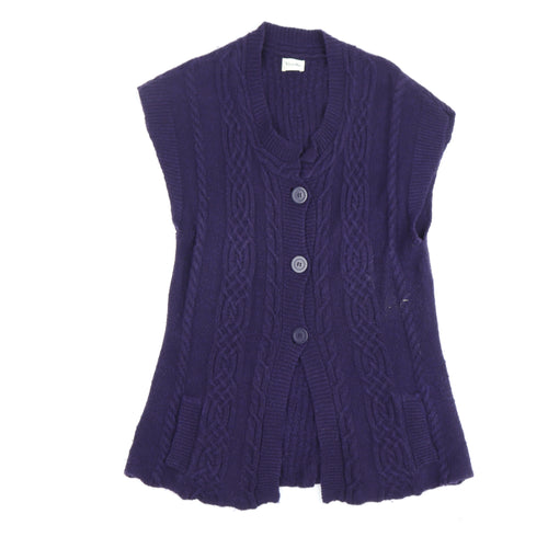 Viyella Women's Purple Cable-Knit Vest S