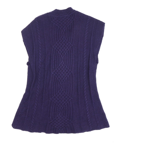 Viyella Women's Purple Cable-Knit Vest S