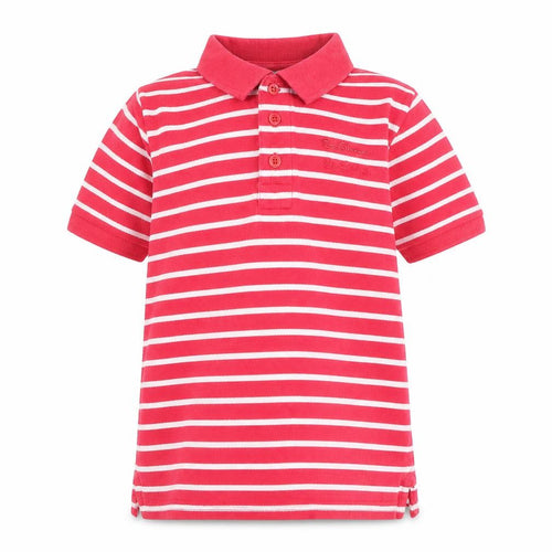 Ben Sherman Boys Red Striped Polo Shirt 8-9 Years Casual Wear