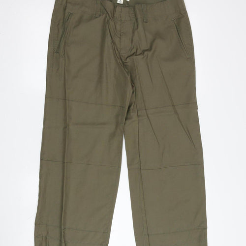 Banana Republic Women’s Green Silk Cargo Trousers Size 6
