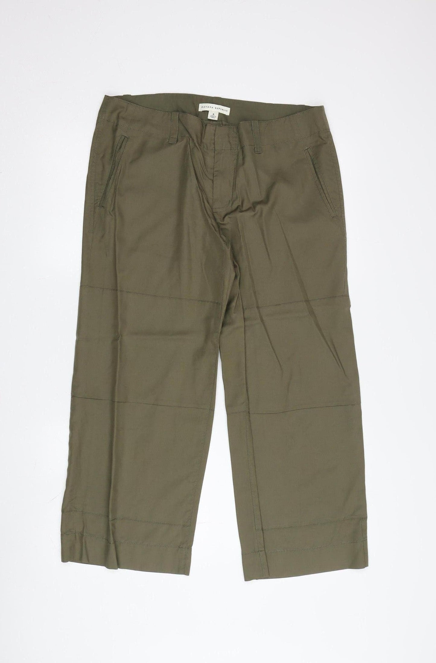 Banana Republic Women’s Green Silk Cargo Trousers Size 6