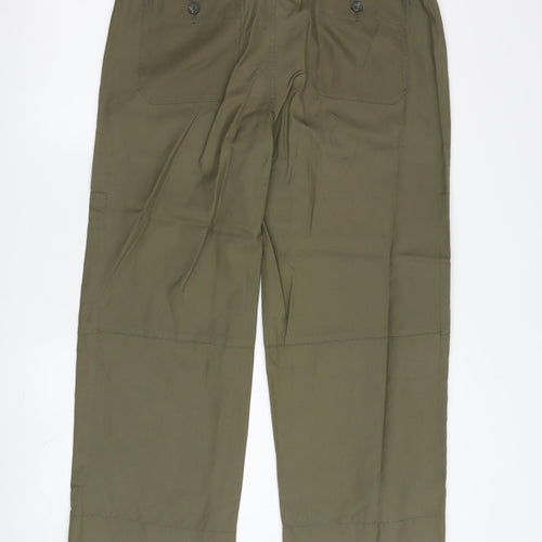 Banana Republic Women’s Green Silk Cargo Trousers Size 6