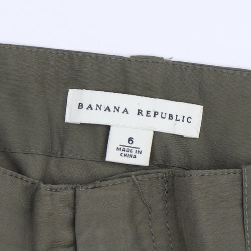 Banana Republic Women’s Green Silk Cargo Trousers Size 6