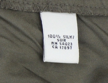 Banana Republic Women’s Green Silk Cargo Trousers Size 6