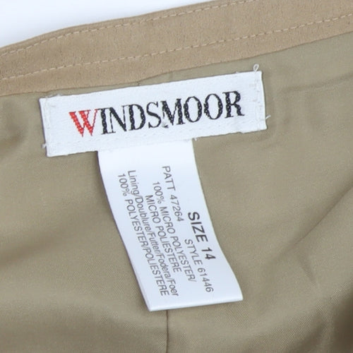 Windsmoor Women's Beige Midi Pencil Skirt Size 14