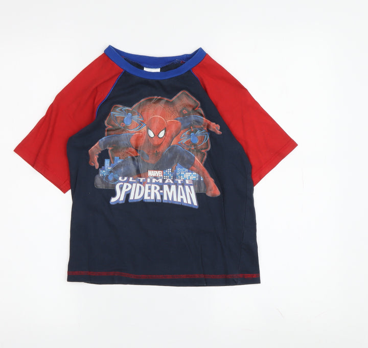 Marvel Boys Blue Red Spider-Man T-Shirt 7-8 Years