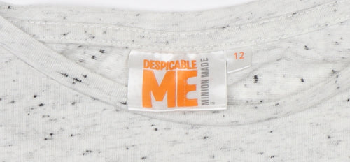Despicable Me Women's Grey Minion T-Shirt, Size 12