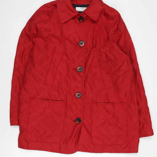 St. Bernard Women's Red Quilted Coat Size 12