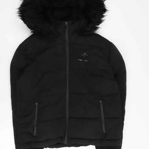 Pink Soda Sport Women's Black Puffer Jacket Size 8