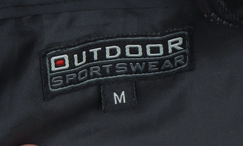 Outdoor Sportswear Men's Black Hooded Windbreaker M