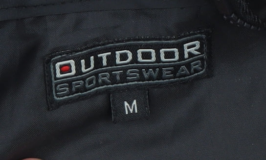 Outdoor Sportswear Men's Black Hooded Windbreaker M