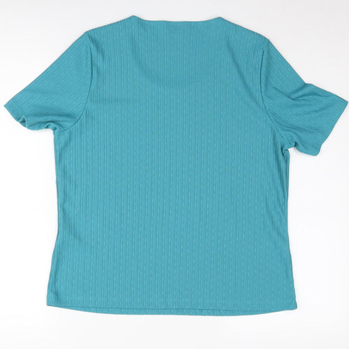 Eastex Women's Blue Knit T-Shirt Size 14