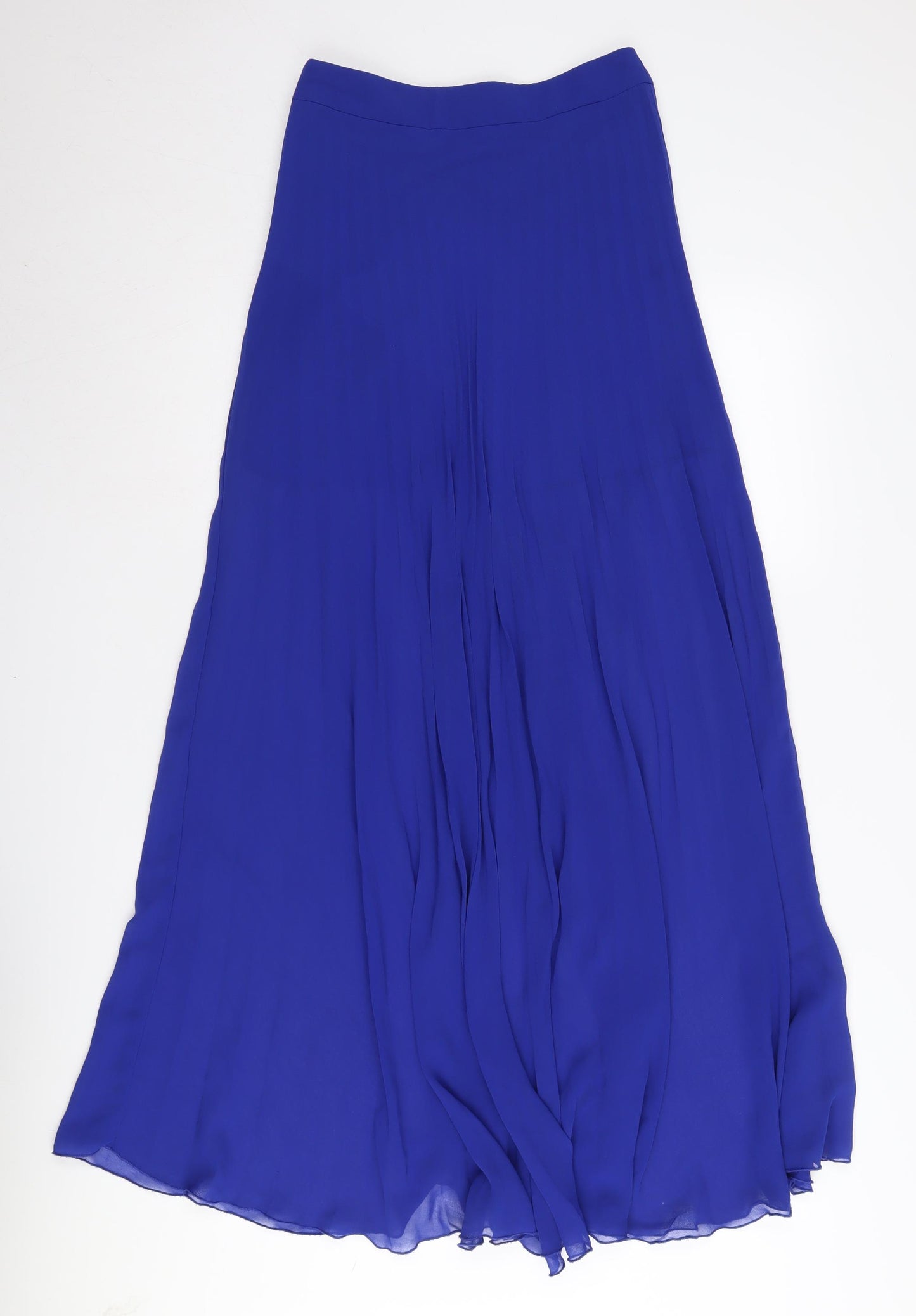 River Island Women's Blue Pleated Long Skirt Size 8