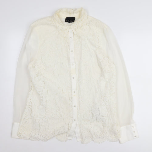 Phase Eight Women’s Ivory Lace Tunic Blouse Size 14