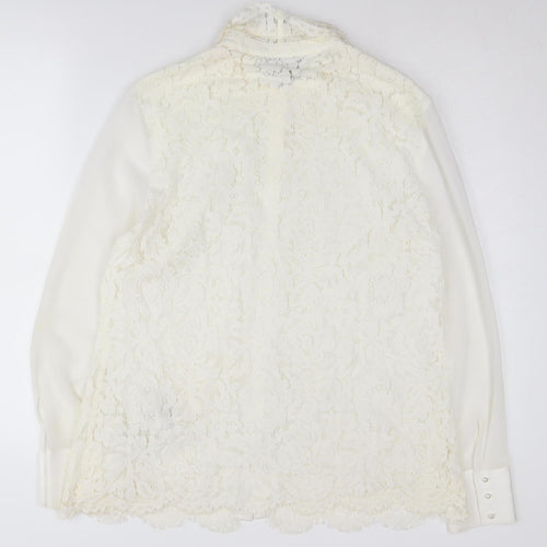 Phase Eight Women’s Ivory Lace Tunic Blouse Size 14