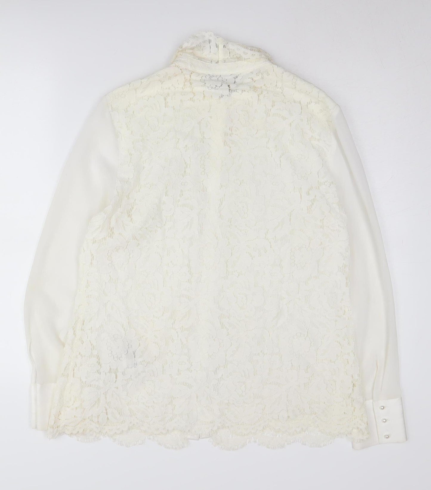 Phase Eight Women’s Ivory Lace Tunic Blouse Size 14