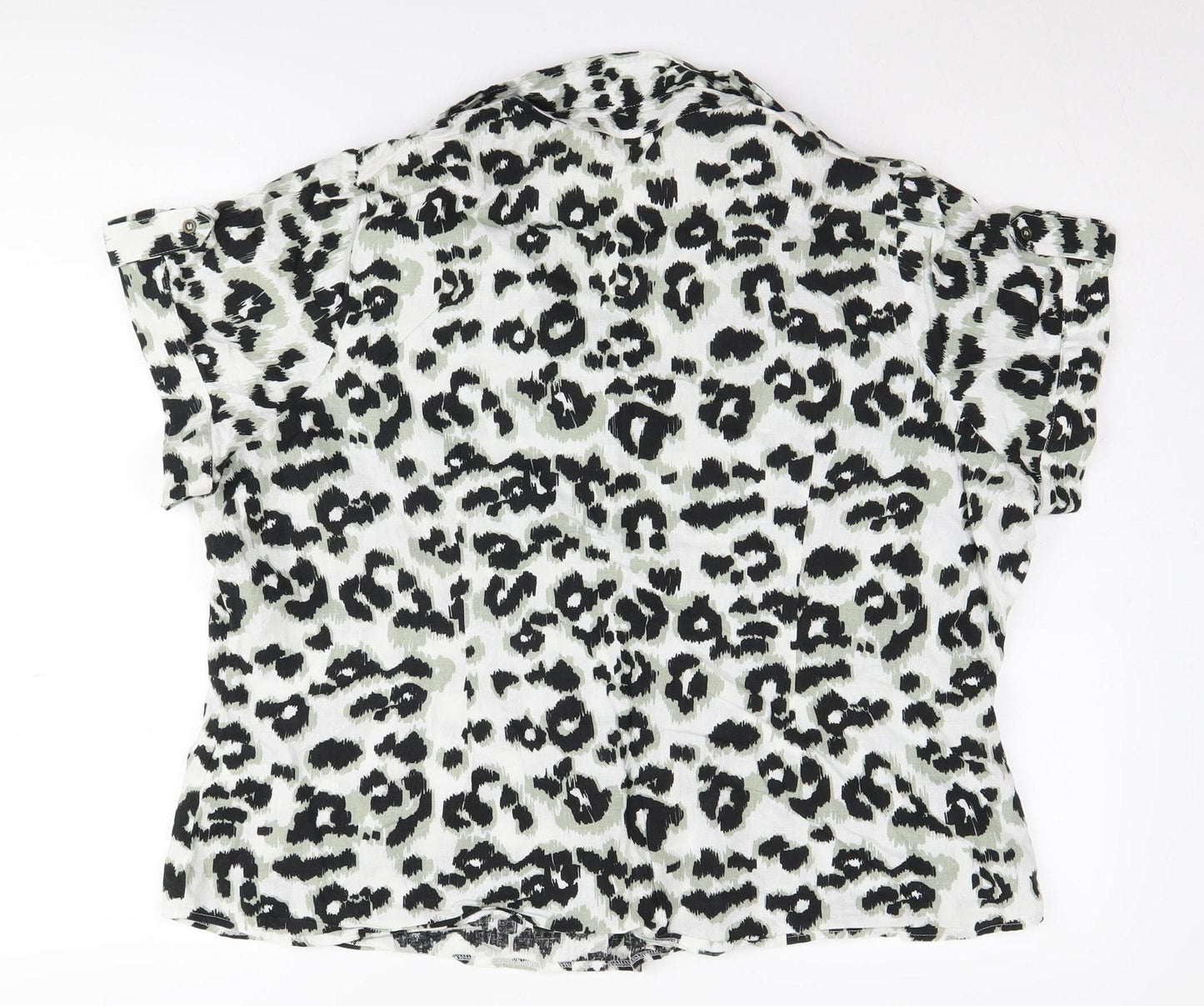 Marks and Spencer Women's Multicoloured Animal Print Button-Up Shirt