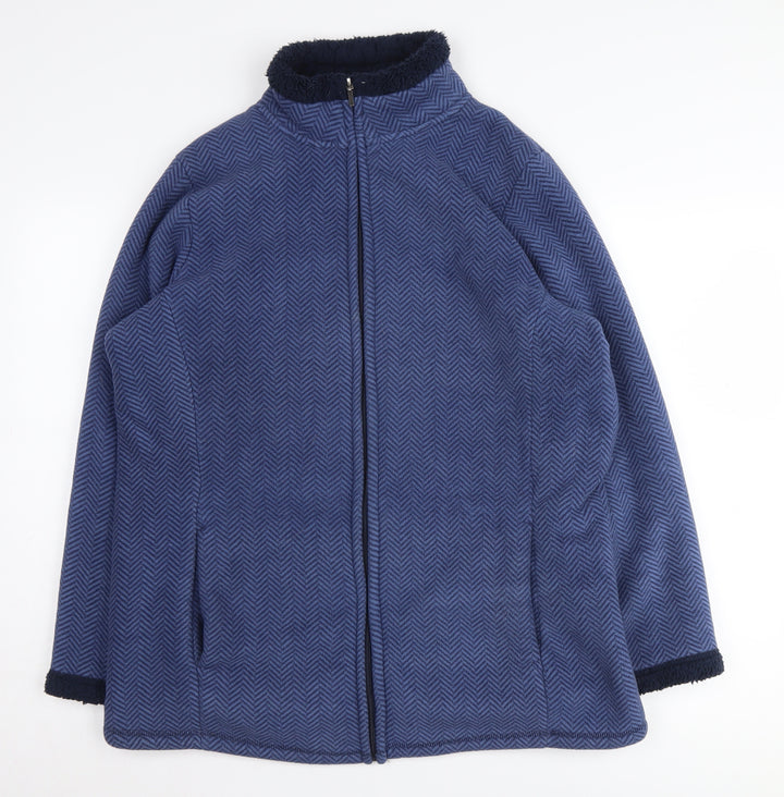 Bonmarché Women's M Blue Herringbone Jacket