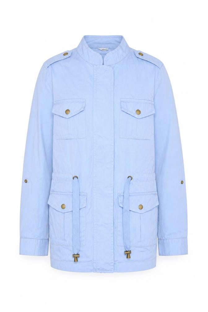 Front view of Damart Women's Blue Military Jacket, size 12