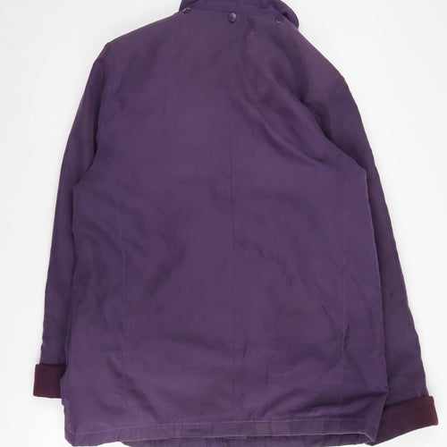 EWM Women's Purple Size 12 Basic Coat - Lined & Button Style