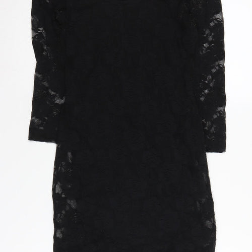 H&M Women's Black Lace Bodycon Dress Size 6