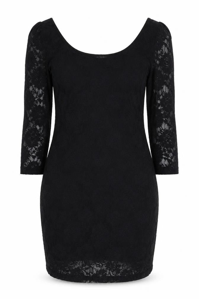 H&M Women's Black Lace Bodycon Dress Size 6