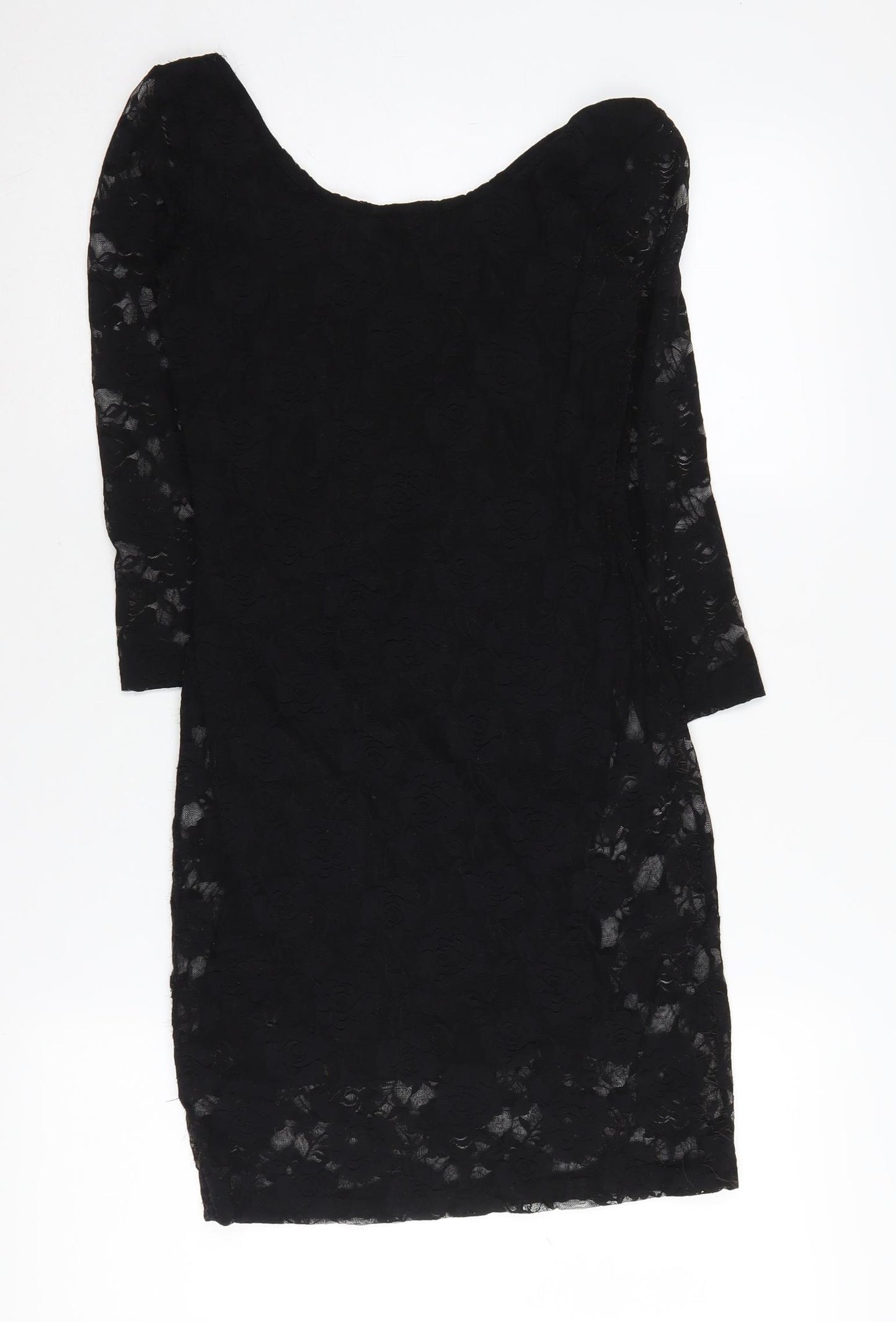 H&M Women's Black Lace Bodycon Dress Size 6