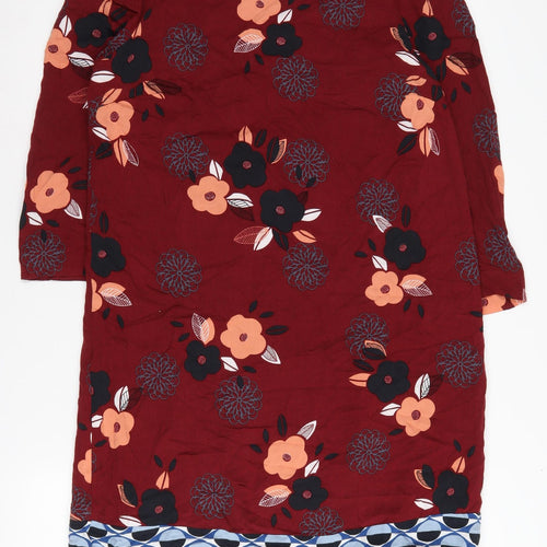 White Stuff Women's Floral Shift Dress, 3/4 Sleeve, Size 12