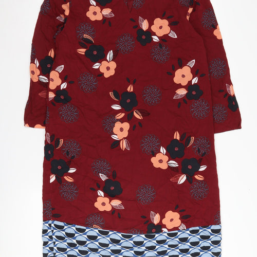 White Stuff Women's Floral Shift Dress, 3/4 Sleeve, Size 12