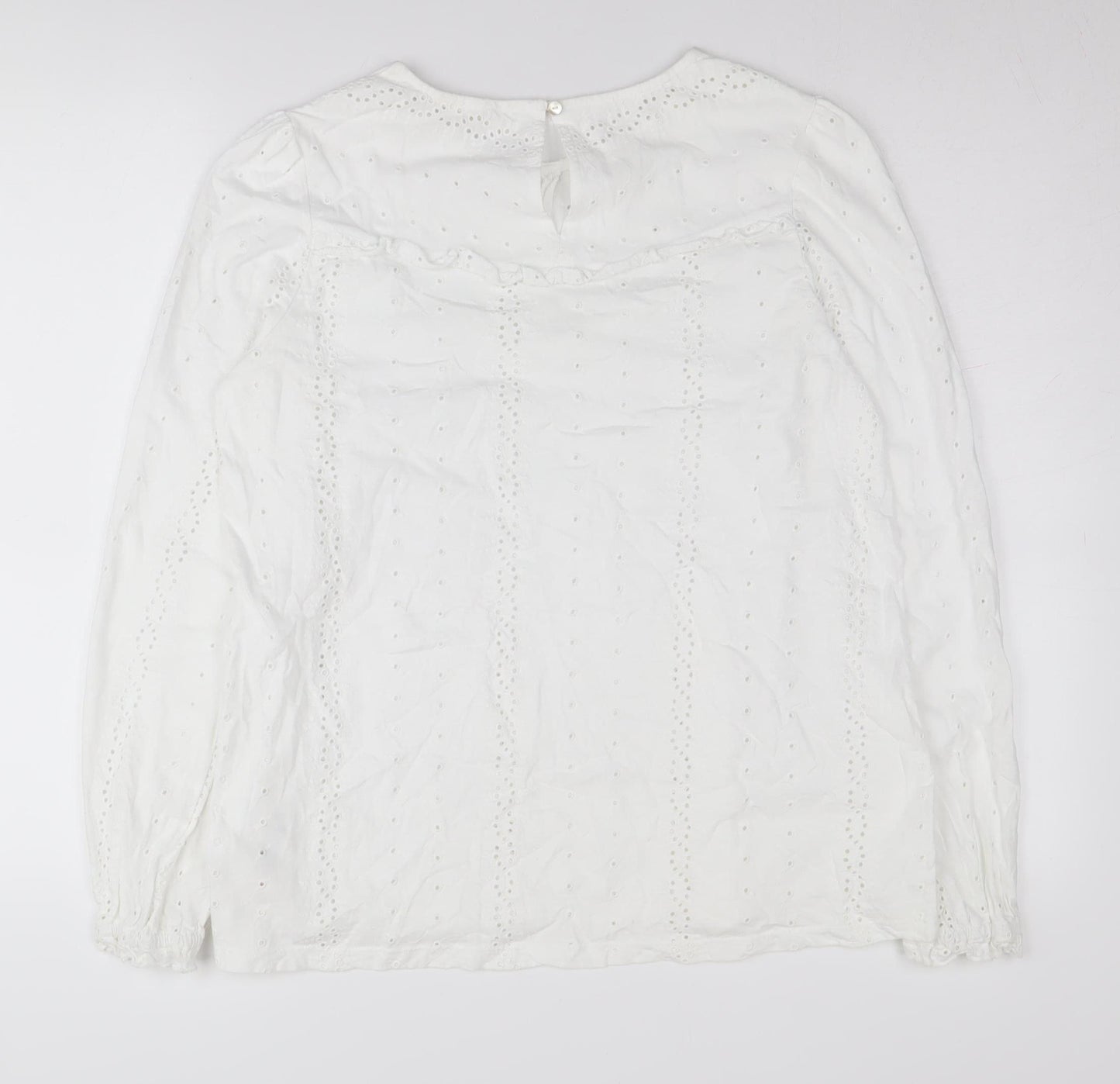 Fat Face Women's White Tunic Blouse Size 10