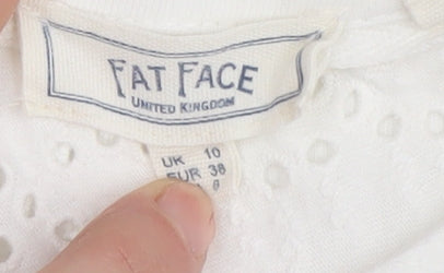 Fat Face Women's White Tunic Blouse Size 10