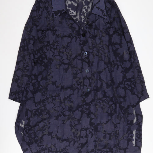 Windsmoor Women's Blue Floral Shirt Dress Size 16