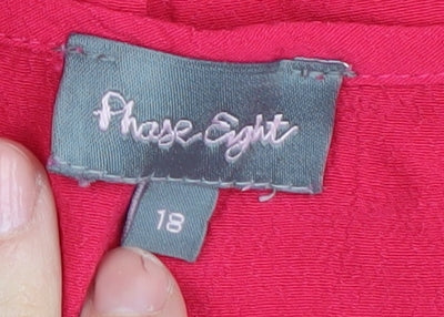 Phase Eight Women's Red Tunic Blouse - Size 18